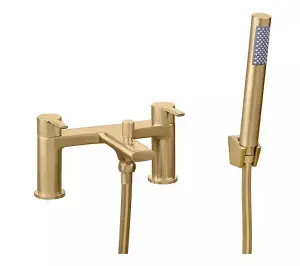 Aquarius Evolution Bath Shower Mixer Tap Brushed Brass