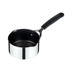 Prestige Made to Last Silver Round Stainless Steel Dishwasher Safe Non-Stick Milk Pan 14cm, 0.9L