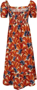 Regatta Orla Kiely Midi Summer Dress Orange Tropical, Size: 20