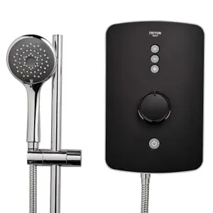 Triton Amala Matt Black Manual Electric Shower, 8.5kW