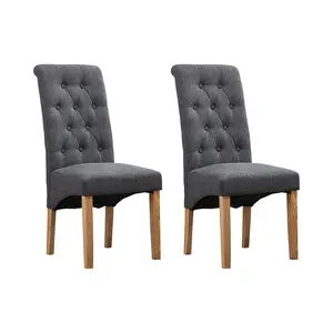 Anya Upholstered Dining Chair (Set of 2) Grey