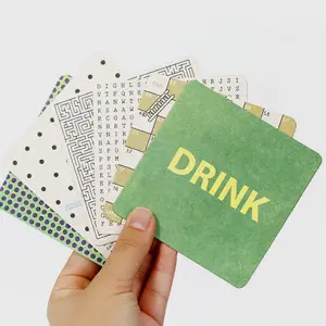 Suck UK Bar Games Mats & Playing Card Drink Mats