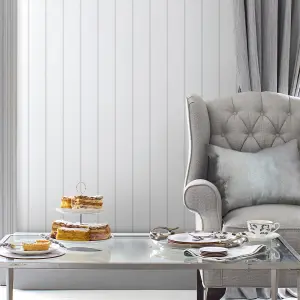 Laura Ashley Saltram Grey Stripe Smooth Wallpaper Sample