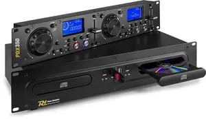 Dual DJ CD Mixer - PD PDX350 Rack Mountable CD, MP3 USB Player