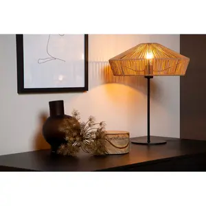 Lucide Yunkai Cottage Table Lamp 40cm - 1xE27 - Light Wood