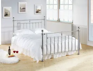 Alexander 4FT6 Double Chrome Bed Frame