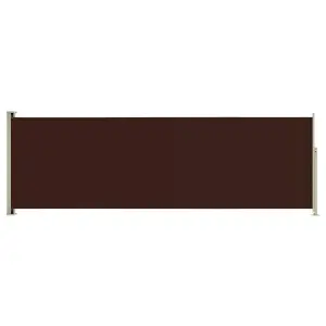 Berkfield Patio Retractable Side Awning 200x600 cm Brown