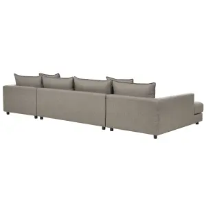 5 Seater Fabric Sofa Light Taupe LILVIKEN