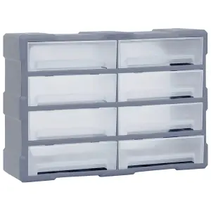 Berkfield Multi-drawer Organiser with 8 Big Drawers 52x16x37 cm