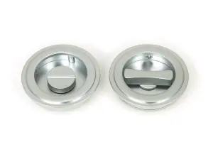 From The Anvil Satin Chrome 60mm Art Deco Round Pull - Privacy Set