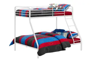 Bunk Bed Metal White, Single/Double