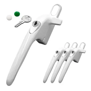 Yale Virage Cockspur Window Handle (3 Pack) - White, Left, 21mm