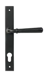 Matt Black Hammered Newbury Slimline Espag. Lock Set