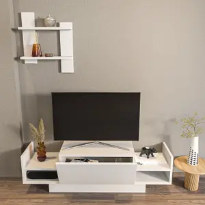 Decorotika Modern Bahara TV Stand With Shelves