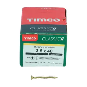 TIMCO Classic Multi-Purpose Countersunk Gold Woodscrews - 3.5 x 40 (200pcs)