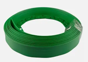 FLEXIBLE GARDEN BORDER GRASS LAWN PATH EDGING WITH PLASTIC PEGS 50mm Green 20m + 40 Pegs