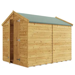 BillyOh Keeper Overlap Apex Wooden Shed - Pressure Treated - 8x6 - Windowless