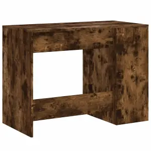 Berkfield Desk Smoked Oak 102x50x75 cm Engineered Wood