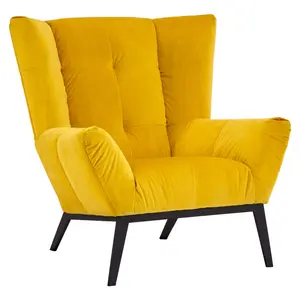 Interiors by Premier Maiko Yellow Fabric Armchair