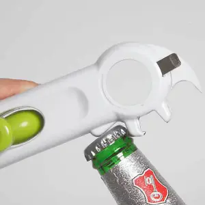 Versatile 6-in-1 Multi-Use Bottle and Can Opener for Kitchen