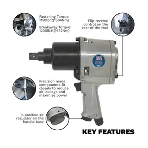 Sealey Air Impact Wrench 3/4"Sq Drive Super-Duty Heavy - Twin Hammer SA604