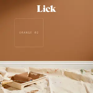 Lick Orange 02 Matt Emulsion paint, 2.5L