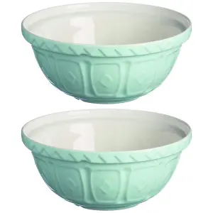 Set of 2 Colour Mix Mixing Bowl Powder Blue 29cm