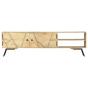 Berkfield TV Cabinet 140x30x40 cm Solid Mango Wood