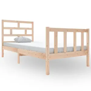 Berkfield Bed Frame Solid Wood Pine 90x190 cm 3FT Single