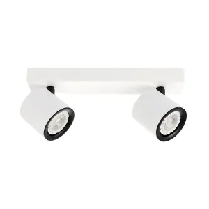 Luminosa Karlota Modern Twin Ceiling Spotlight, GU10