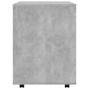 Berkfield Rolling Cabinet Concrete Grey 60x53x72 cm Engineered Wood