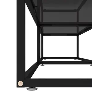 Berkfield TV Cabinet Black 200x40x40.5 cm Tempered Glass