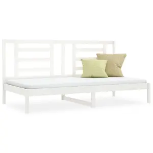 Berkfield Day Bed White 90x200 cm Solid Wood Pine