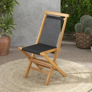 Costway Set of 2 Patio Folding Chairs Portable Garden Solid Teak Wood Dining Chairs