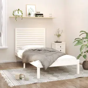 Berkfield Bed Frame White Solid Wood 100x200 cm