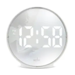 Digital Plastic / Acrylic Electric Alarm Tabletop Clock White