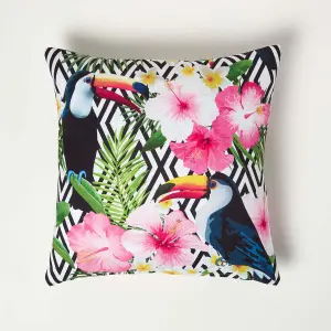 Homescapes Tropical Toucan Outdoor Cushion 45 x 45 cm, Set of 2