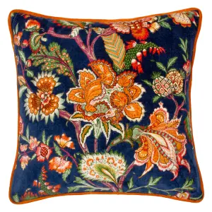 Wylder Georgia Printed Velvet Feather Rich Cushion