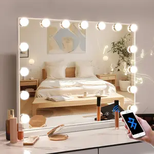 Rectangle Bluetooth LED Metal Mirror White