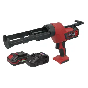 Sealey Cordless 20V 2Ah SV20 Series Caulking Gun Kit - 310mL CP20VCGKIT1