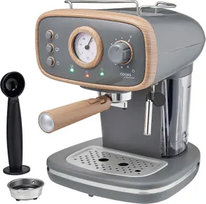 Cooks Professional Coffee Machine Espresso Maker Barista Pro 15-Bar Pump Frothing Wand Nordic