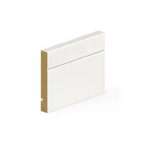 PACK OF 15 (Total 15 Units) - 18mm Thick Primed MDF Dual Purpose Single Groove Skirting Board - 18mm (T) x 144mm (W) x 4200mm (L)