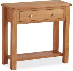 Dunelm Bromley Oak Console Table, Farmhouse, Light Wood, Natural