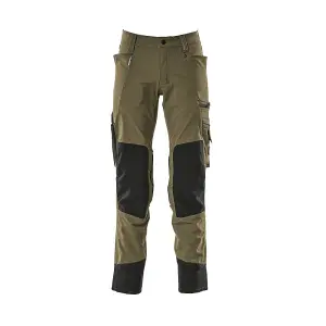 Mascot Advanced Stretch Trousers with Kneepad Pockets - Moss Green   (52.5) (Leg Length - Regular)