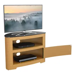 AVF Affinity Blenheim 80cm Curved TV Stand, for TVs up to 40" - Oak