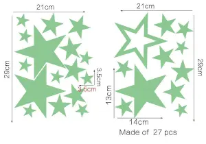 Walplus Stars Glowing Sticker Vinyl Wall Sticker Decorations X 3 Packs