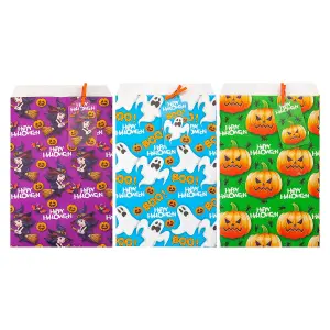 Halloween Paper Bags Mini Paper Design  Pack of 10 3 Assorted MultiColour