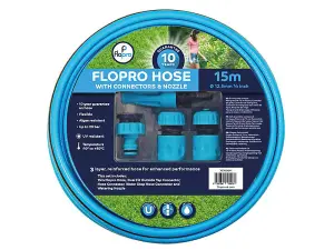 Flopro Everyday 15m Hose Starter Set for Effortless Home and Garden Watering