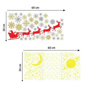 Walplus Glowing snowy Christmas Decals Bedroom Home Decorations