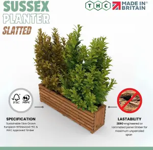 The Hutch Company Sussex Planters (3FT TAN SLATTED)